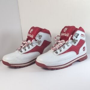 Timberland Kids Red and White Boots